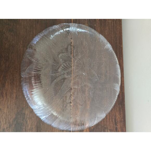 2pc Set Of Arcoroc France Canterbury  Crocus Clear Serving Bowl & Platter - Picture 11 of 12